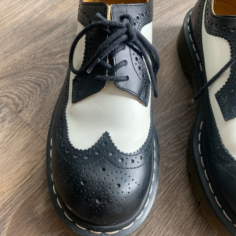 Dr. Martens Black and White Women's Shoes
